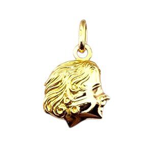 18 Karat Yellow Gold Blind Justice Pendant #23080